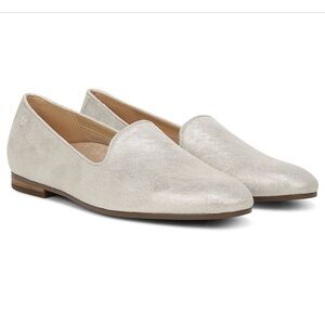 Vionic Metallic Cream Slip-On Loafers